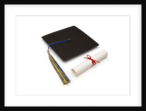 Mortarboard and Diploma by Anonymous