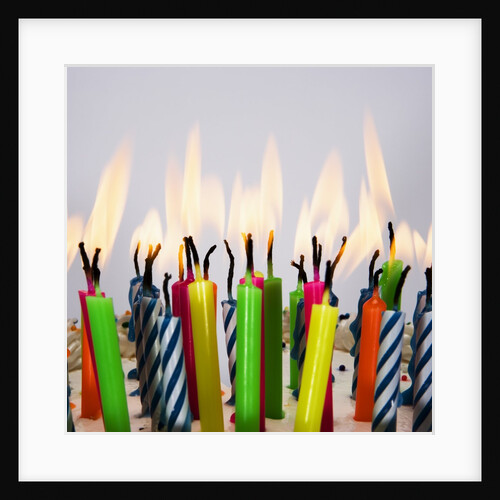 Burning Birthday Candles by Anonymous