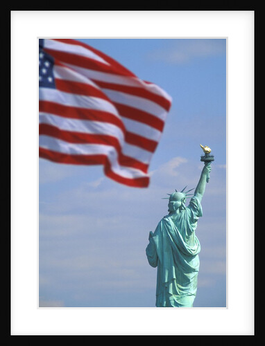 Statue of Liberty and American Flag by Anonymous
