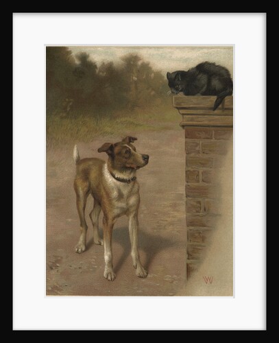 Illustration of a Dog and Cat by William Weekes