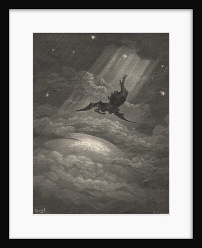 Now to the Ascent of That Steep Savage Hill Satan Hath Journey'd On by Gustave Dore