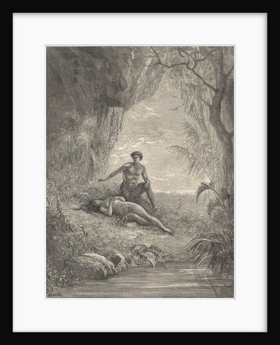 Leaning, Half-Raised, With Looks of Cordial Love, Hung Over Her Enamored by Gustave Dore