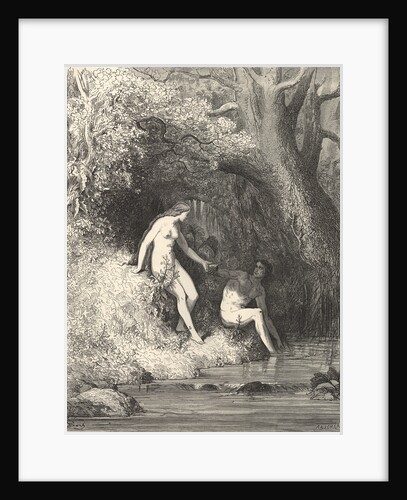 Adam and Eve in Paradise by Gustave Dore