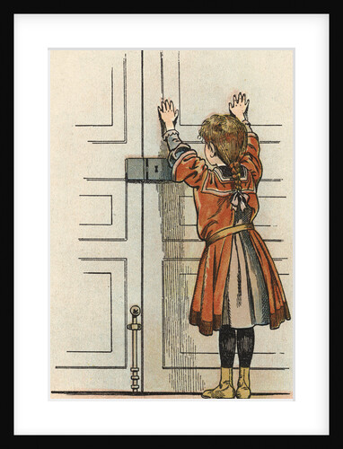 Illustration of a Child by a Door by Jacques Onfroy de Breville
