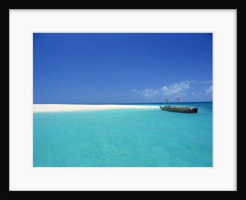 Boat at Tropical Beach by Anonymous