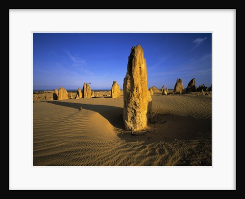 Limestone Pillars in Desert by Anonymous