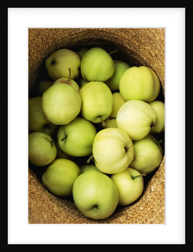 Green Apples in a Straw Hat by Anonymous