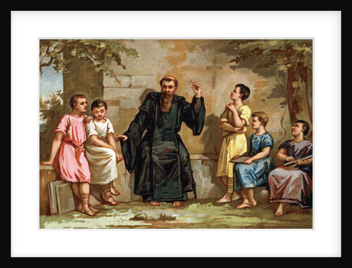 Illustration of Saint Benedict Teaching Boys by Anonymous