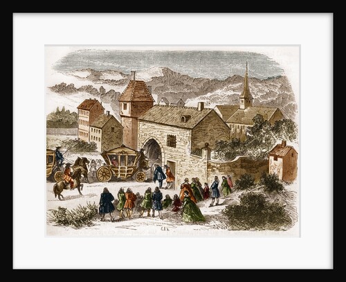 Illustration of Louis XIV Visiting His Mistress at Port-Royal by Anonymous