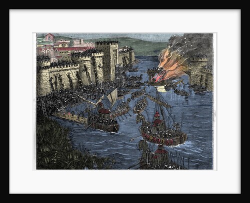 Illustration of Normans Laying Siege to Paris by Anonymous