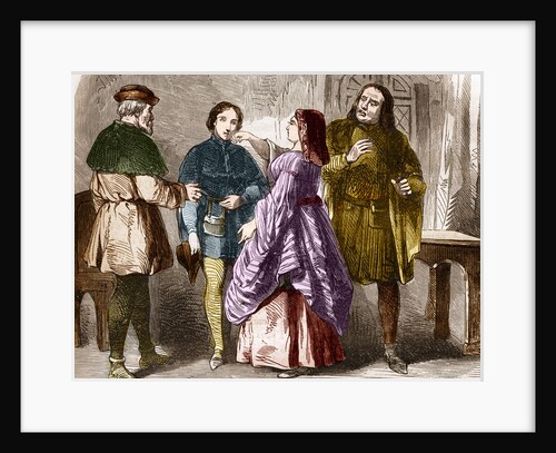 Illustration of a Prostitute in the Late Middle Ages by Anonymous