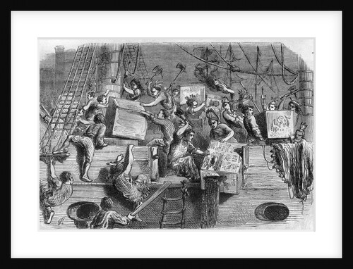 Illustration of the Boston Tea Party by Anonymous