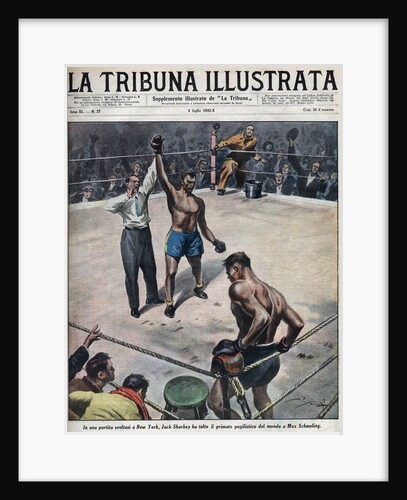 Illustration of a Boxing Match Between Jack Sharkey and Max Schmeling by Anonymous