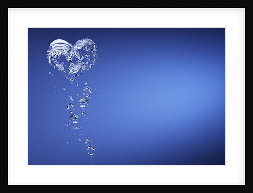 Heart shape formed with bubbles by Anonymous