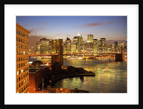Brooklyn Bridge and Lower Manhattan From Brooklyn by Anonymous