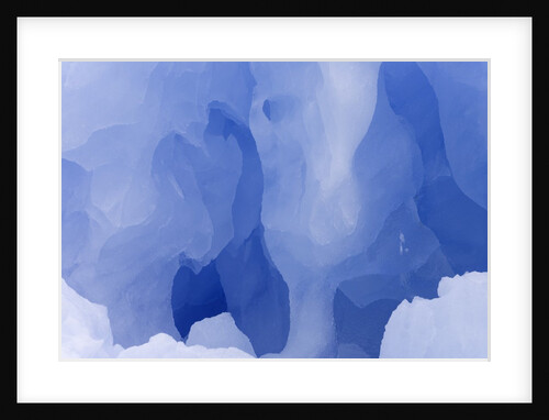 Eroded Blue Iceberg Floating at South Georgia Island by Anonymous