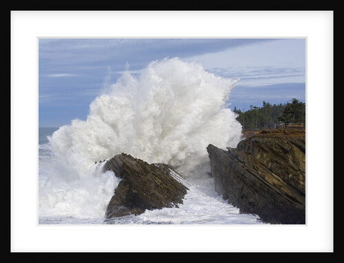 Waves Crashing on Rocks by Anonymous