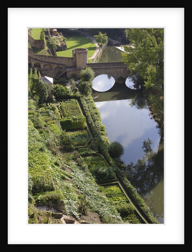Pedestrian Bridge and Alzette River by Anonymous