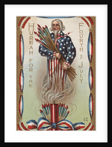 Hurrah for the Fourth of July Postcard by Anonymous