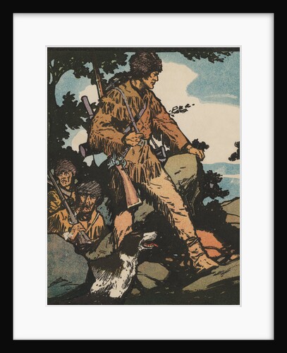 Illustration of Daniel Boone Blazing a Trail by J.L. Kraemer