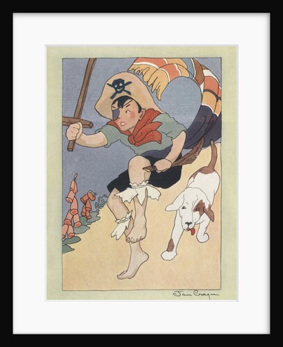 Illustration of a Boy Pirate and His Dog by Jan Cragin