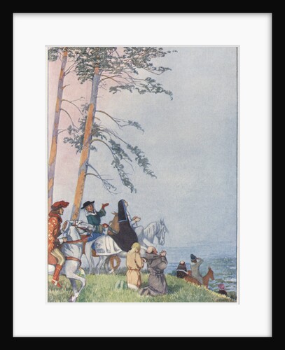 Illustration of the Pilgrim's First Sight of Canterbury by Honor C. Appleton