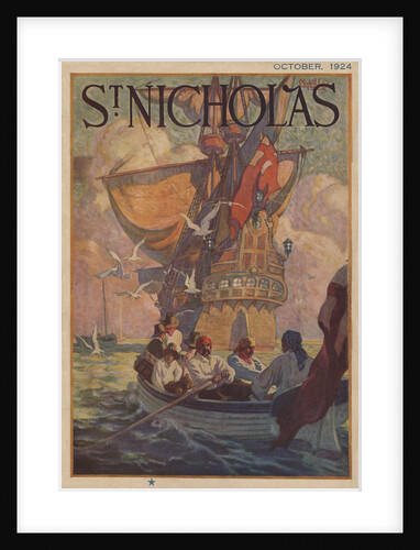 Illustration of Pirates Rowing to Ship by Manning DeVilleneuve Lee