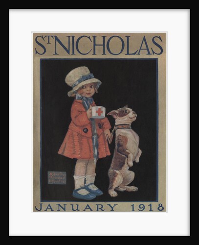 Illustration of a Girl Holding a Red Cross Cup by Randall Albertine Wheelan