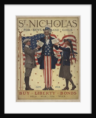 Illustration of Uncle Sam Handing Out Liberty Bonds by Norman Price