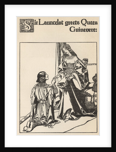 Sir Launcelot Greets Queen Guinevere by Howard Pyle