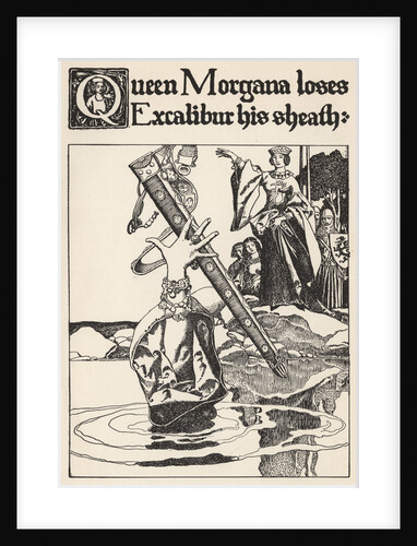 Queen Morgana Loses Excalibur His Sheath by Howard Pyle