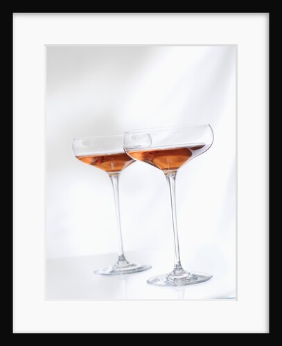 Two Glasses of Rose Wine by Anonymous