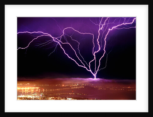 Lightning over San Francisco by Anonymous