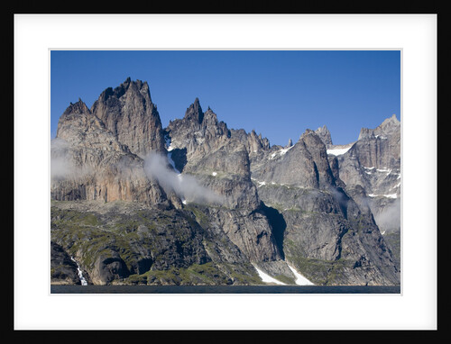 Mountain Peaks at Torsukattak Fjord by Anonymous