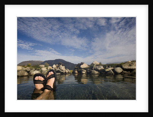 Tourist Soaking in a Hot Spring by Anonymous