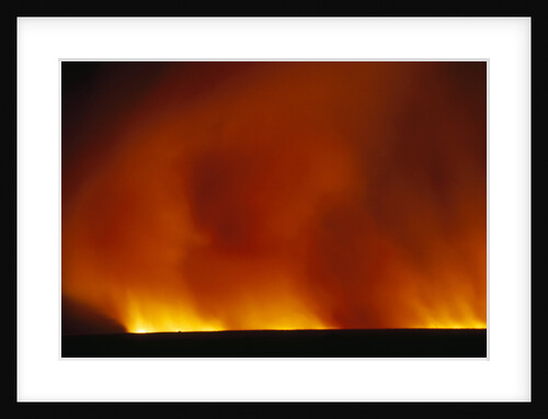 Grass Fire at Night by Anonymous