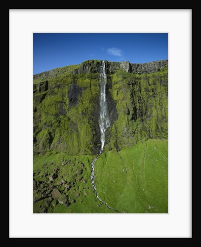 Drifandi Waterfall and Moss-Covered Cliff by Anonymous