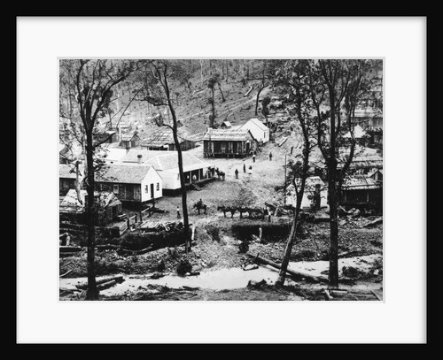 Shacks and Buildings in Mining town by Anonymous