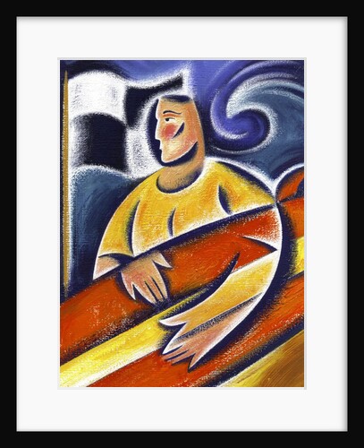 Man Carrying Surfboard by Anonymous