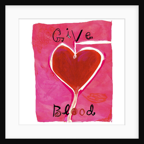 Give Blood Sign with Heart by Anonymous