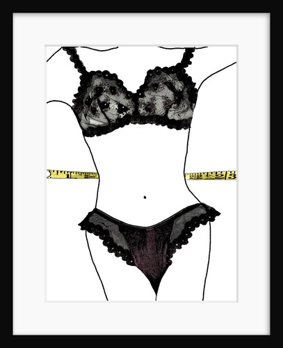 Woman Measuring Her Waist by Anonymous