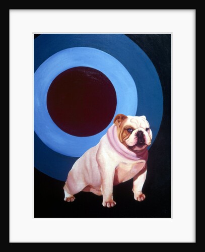 Bulldog in the middle of a bulls eye ring by Anonymous