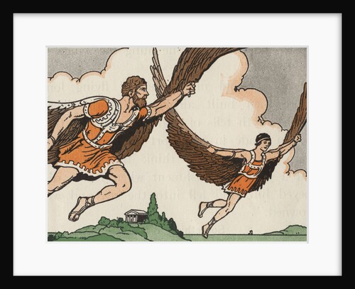 Illustration of Icarus and Daedalus by Anonymous