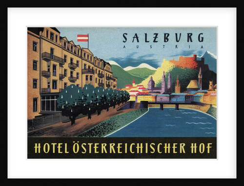 Hotel Osterreichischer Salzburg Luggage Label by Anonymous
