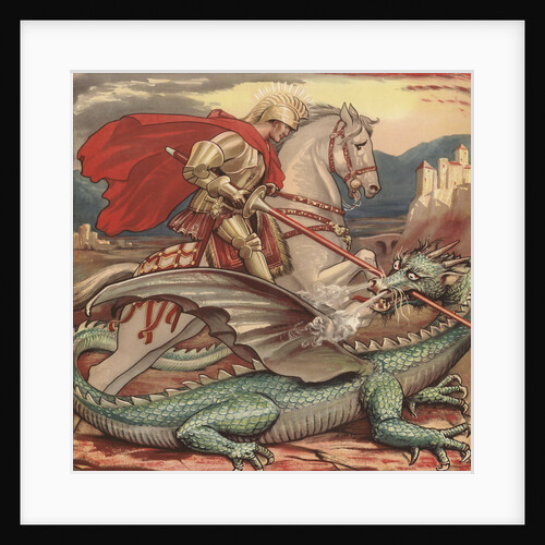 Saint George and the Dragon Illustration by Anonymous