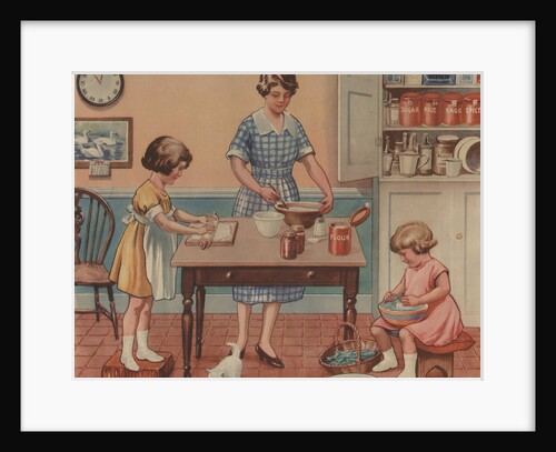 Illustration, "Helping Mother" by Anonymous