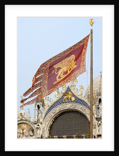 Venetian Flag and St Marks Basilica by Anonymous