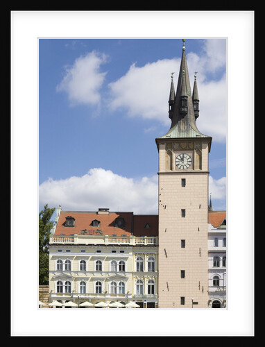 Cafe and Clock Tower by Anonymous