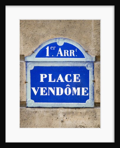 Address Sign on Place Vendome by Anonymous