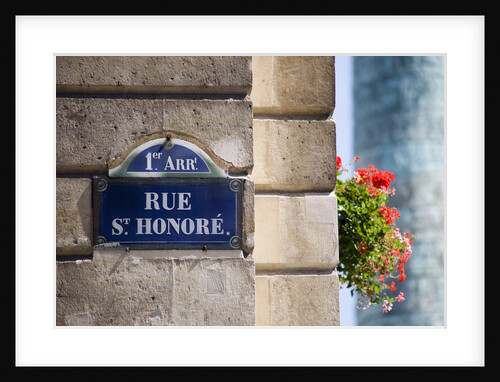 Address Sign on Rue St. Honore by Anonymous